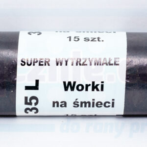 Worki na śmieci 35l 15szt czarne